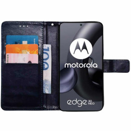 Mobilplånbok 3-kort Motorola Edge 30 Neo - Mörkblå