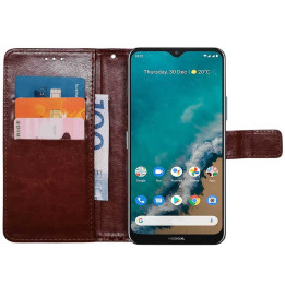 Mobil lommebok 3-kort Nokia G50 - Brun