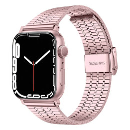 Mesh armbånd i rustfritt stål Apple Watch 7 (41 mm) - Rosa